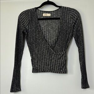 Hollister Ribbed Wrap Top